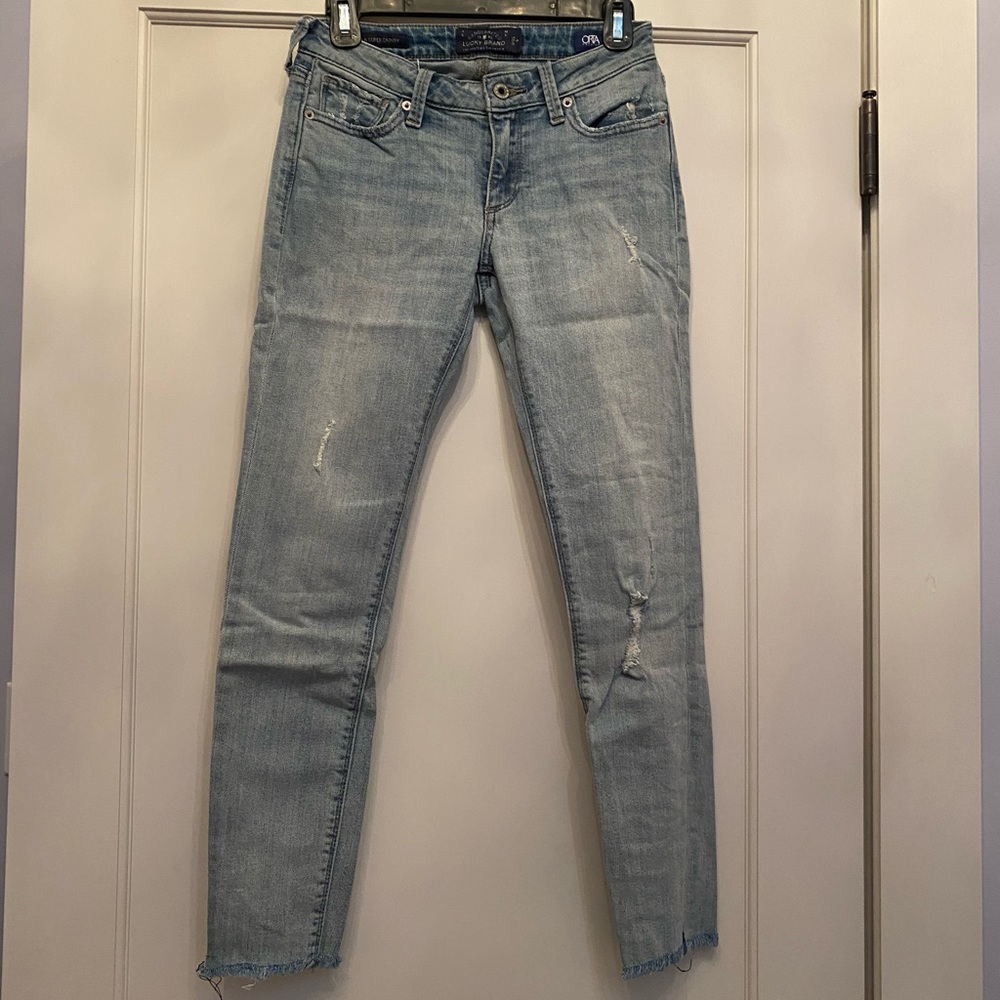Lucky Brand Ripped Sasha Super Skinny 25 NWOT